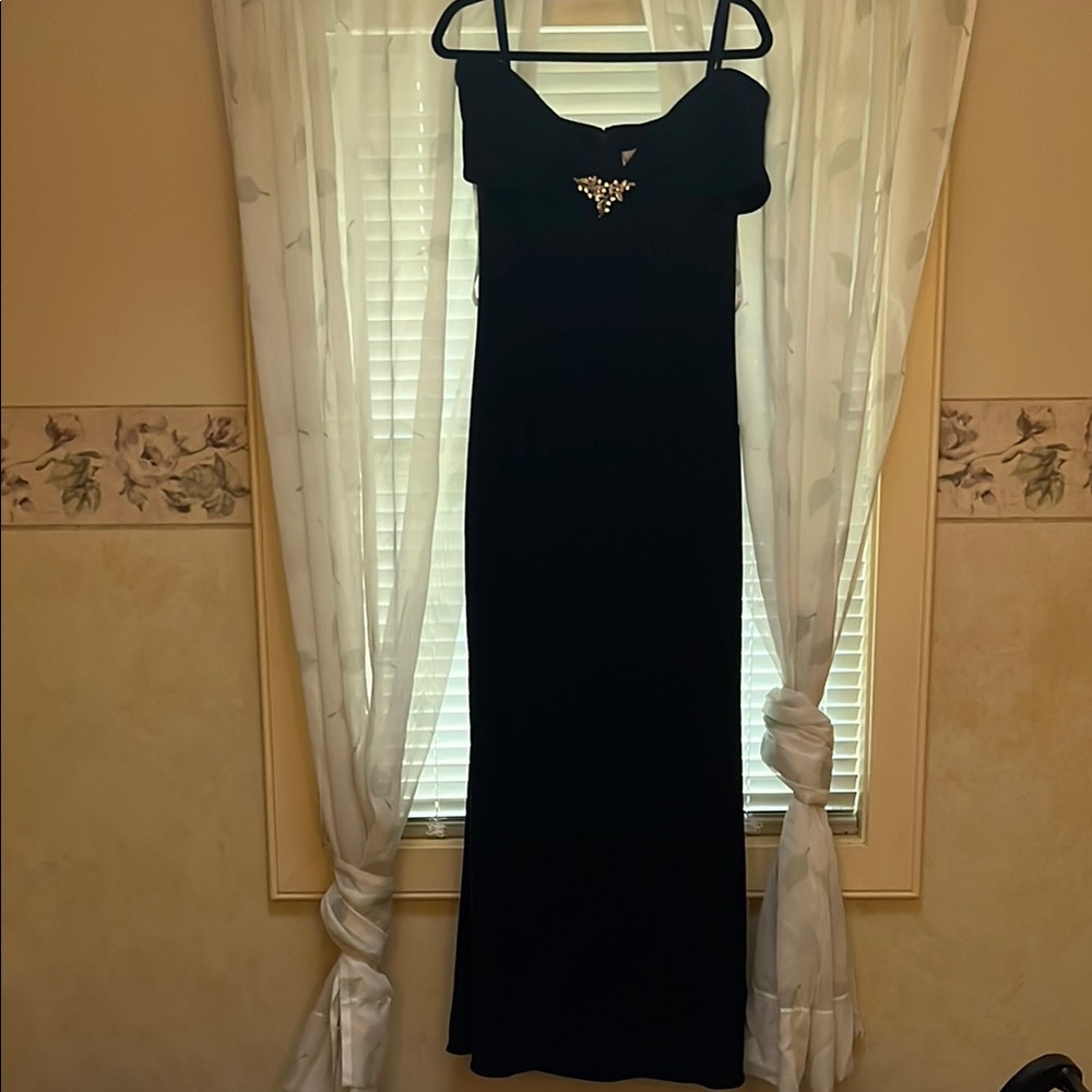Montage by Mon Cheri Blue Embellished Sheath Dress